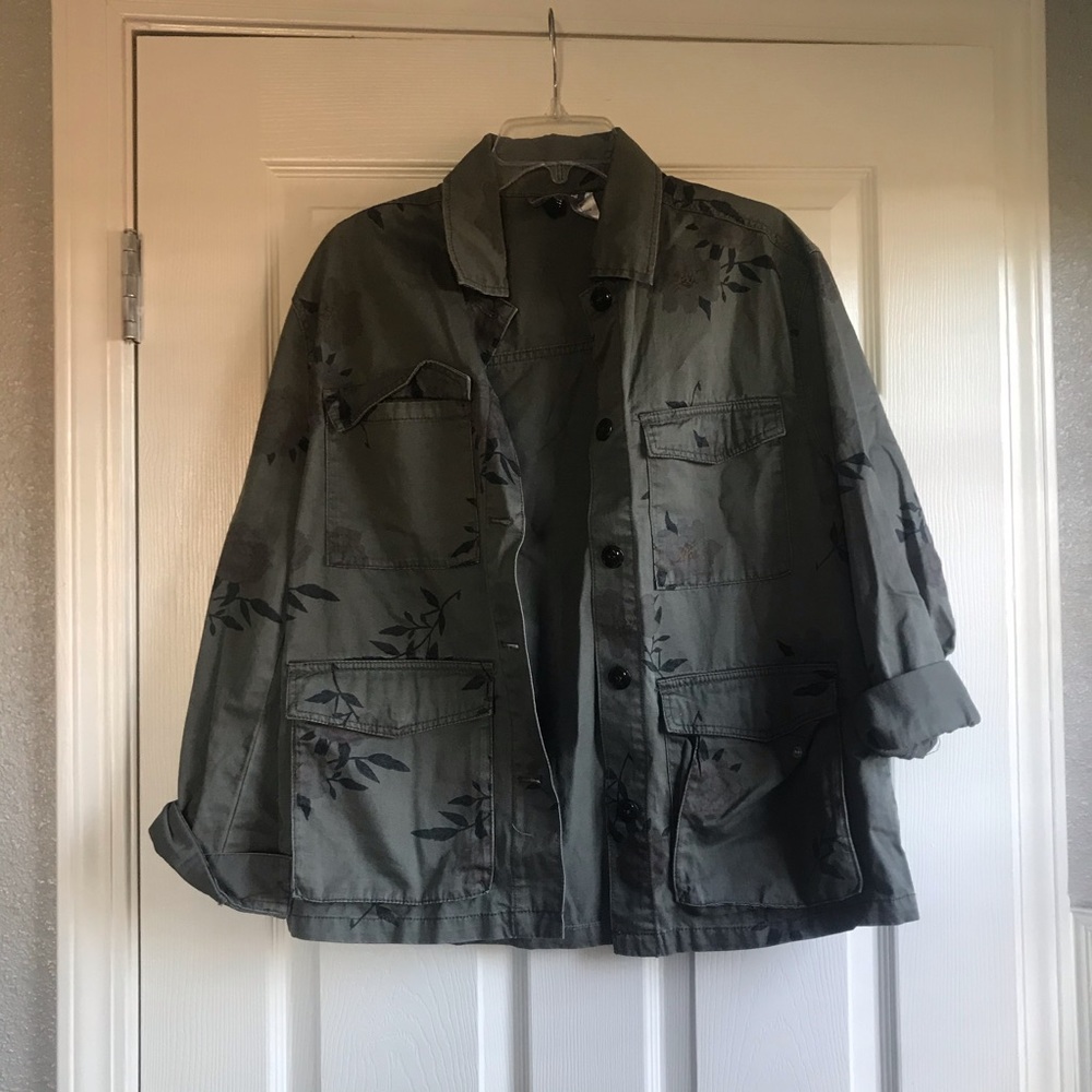 Green military jacket